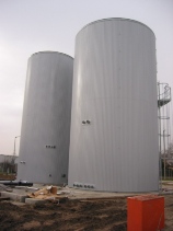 Rohbau Abwasser-Behälter mit Isolierung anaerobe Abwasservorbehandlung Trolli Fürth (Süßwarenproduktion)